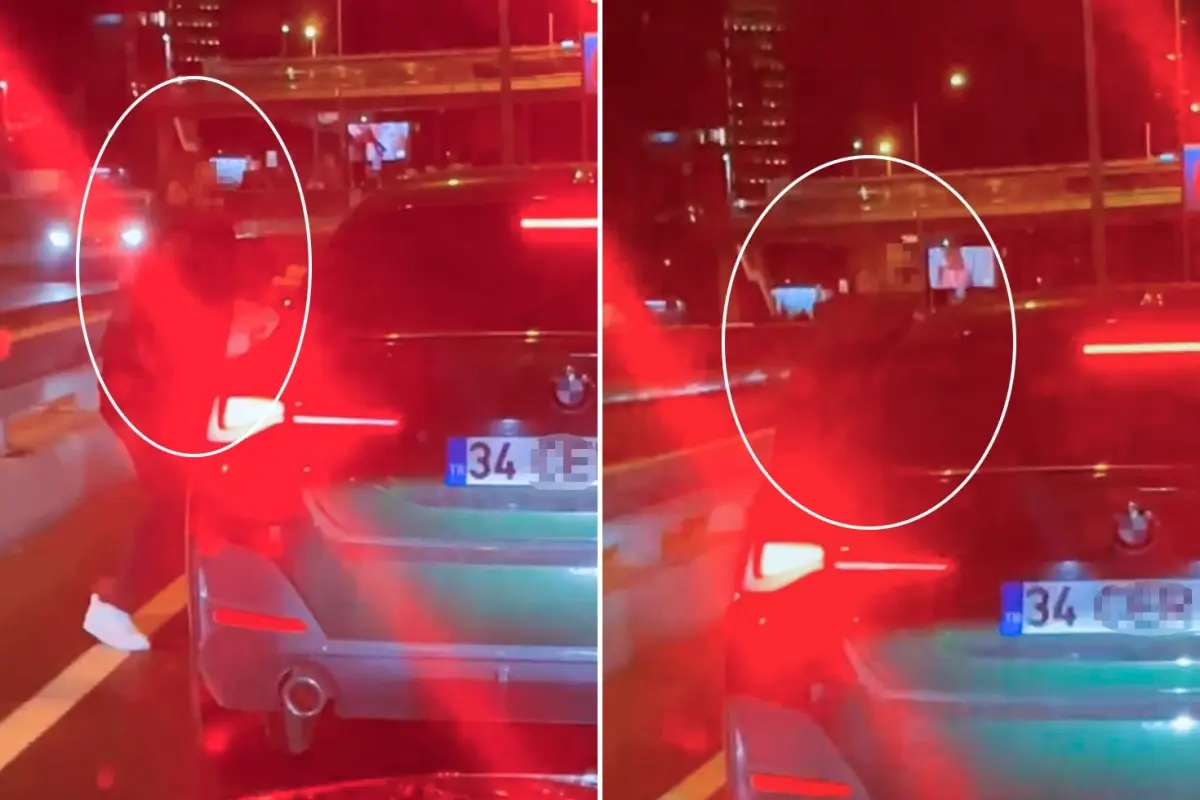 Trafik magandası çocuklu kadını darp etti
