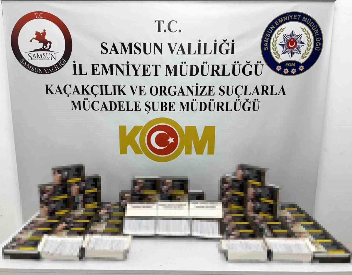 Samsun'da 12 Bin 800 Doldurulmuş Makaron Sigara Ele Geçirildi