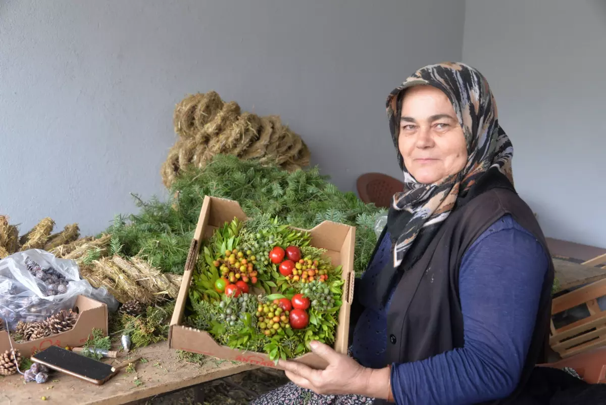 Köylü kadınlardan Avrupa'ya 1 milyon Noel çelengi
