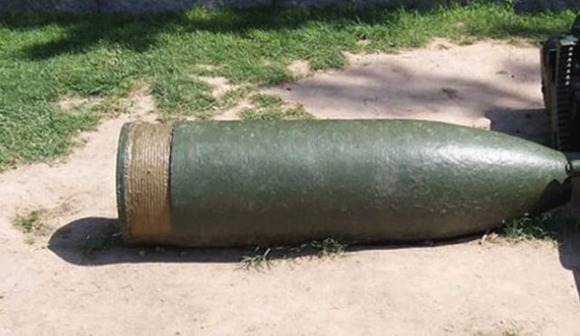 Found an unexploded artillery shell while plowing his field
