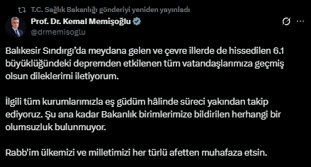 Balıkesir'deki 6.1'lik depremin ardından peş peşe açıklamalar 6 balikesir deki 6 1 lik depremin ardindan 19192379 8064 m