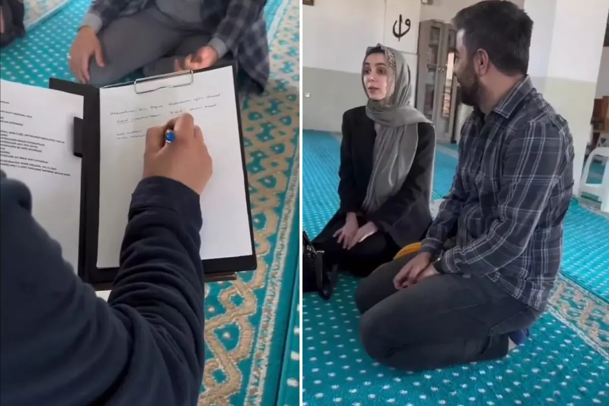 Gelin, imam nikahı sırasında hocanın sorusuna kızdı: Yaz artık