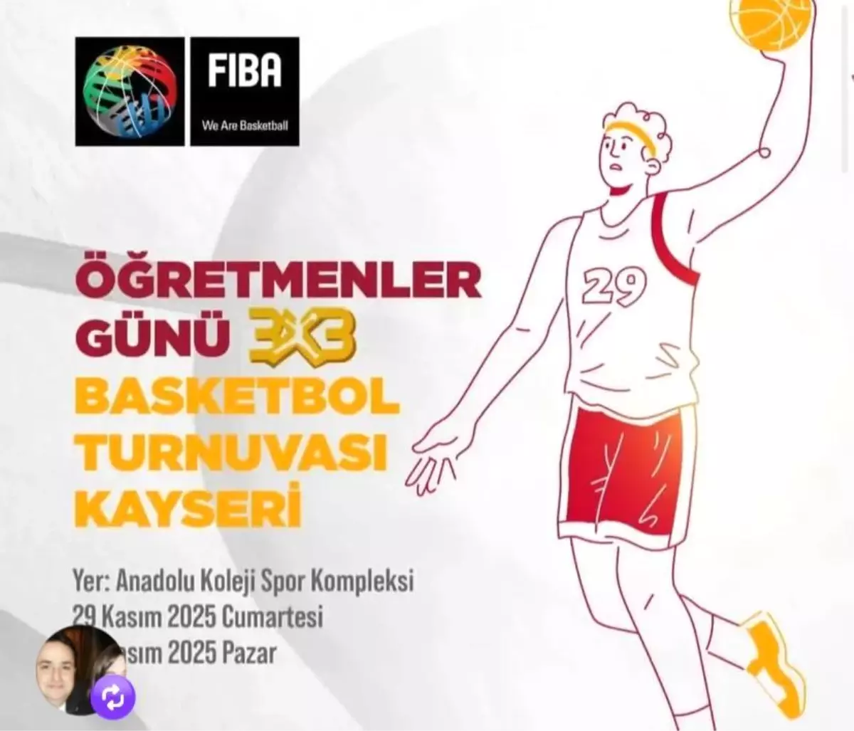 Kayseri'de Öğretmenler Günü'ne Özel Ücretsiz 3x3 Basketbol Turnuvası