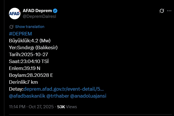 Uşak'ta deprem mi oldu? SON DAKİKA! 27 Ekim Uşak'ta az önce nerede deprem oldu?