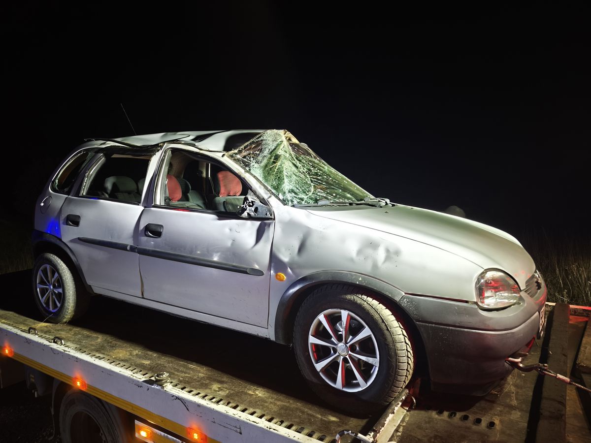 Keşan'da Takla Atan Otomobilde İki Kişi Yaralandı