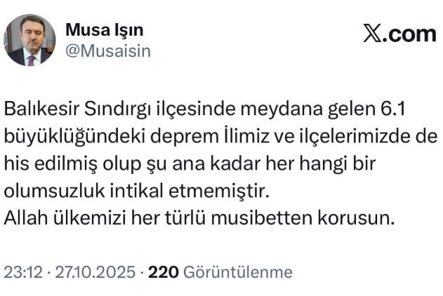 Deprem olan illerde okullar tatil edildi mi, 28 Ekim Salı Balıkesir, İzmir, Manisa, Aydın, Kütahya, Eskişehir, Uşak okul yok mu?
