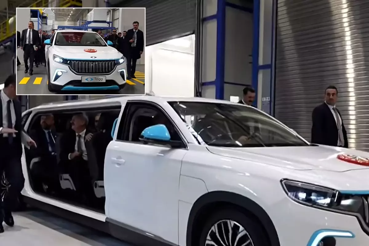 İlk kez görücüye çıktı! Cumhurbaşkanı Erdoğan Altay Tankı törenine limuzin Togg'la geldi