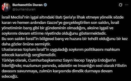 Turkey's consecutive reactions to Israel's brutality in Gaza