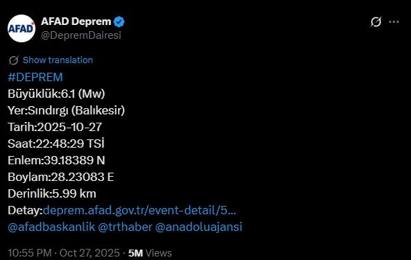 İstanbul'da deprem mi oldu? SON DAKİKA! 27 Ekim İstanbul'da az önce nerede deprem oldu? İstanbul'da deprem mi oldu? SON DAKİKA! 27 Ekim İstanbul'da az önce nerede deprem oldu?