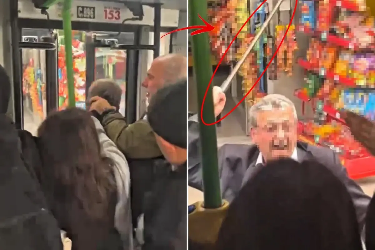 Otobüste kavga çıktı! Yaşlı yolcu bastonla saldırıp kafa attı