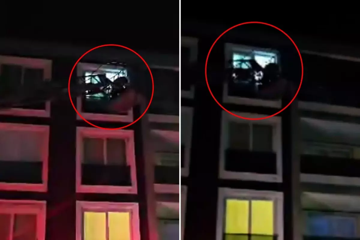 Panik ikiye katlandı! 6.1'lik depreme itfaiye merdiveninde yakalandılar