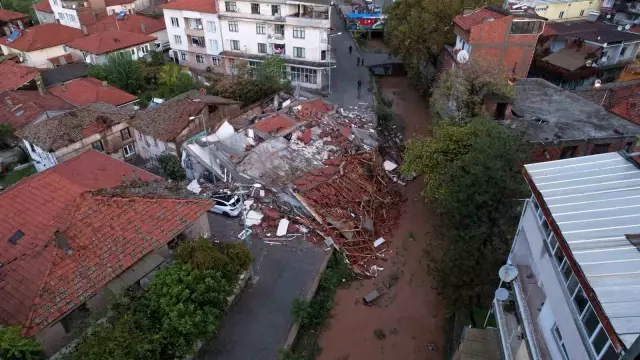 The destruction in Sındırgı became apparent as day broke