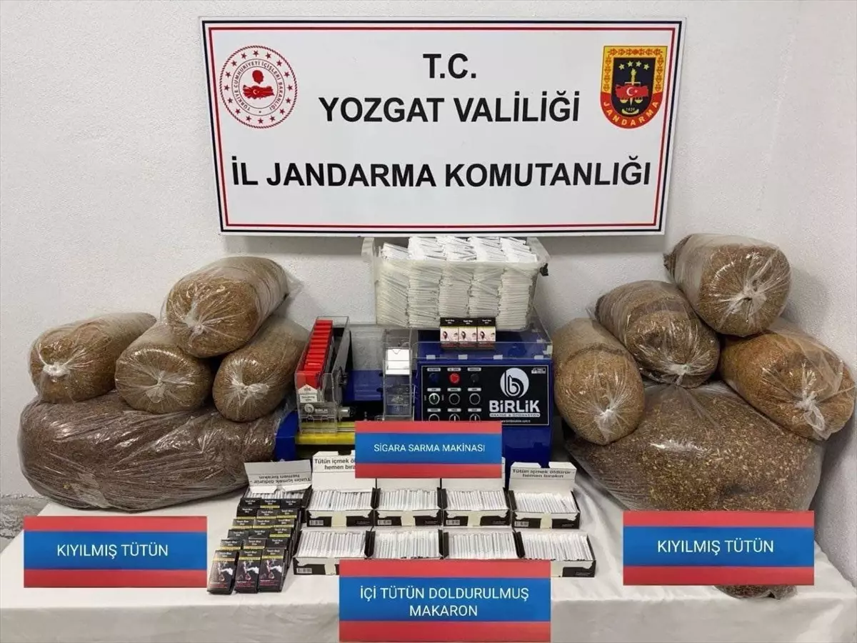 Yozgat'ta Kaçak Tütün Operasyonu: 10 Bin 600 Makaron Ele Geçirildi