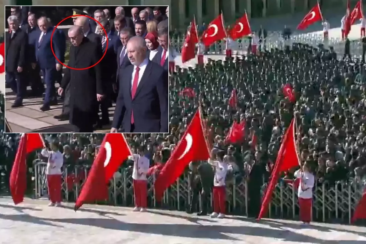 Anıtkabir'de "Her yer Tayyip, her yer Erdoğan" sloganları atıldı