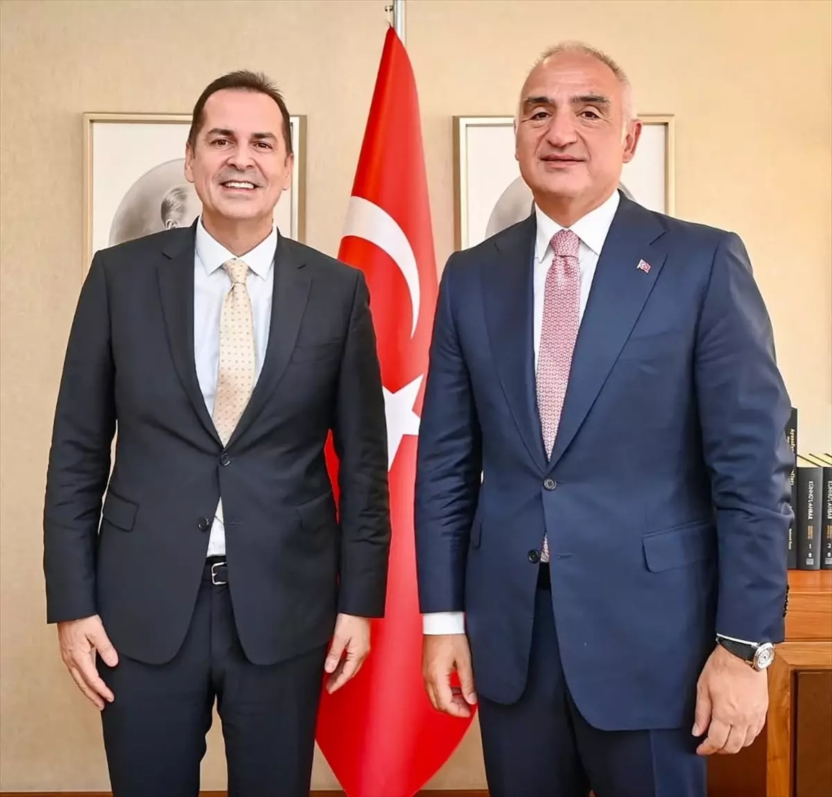 Kültür ve Turizm Bakanı Ersoy, Antalyaspor Başkanı Perçin'i Ağırladı