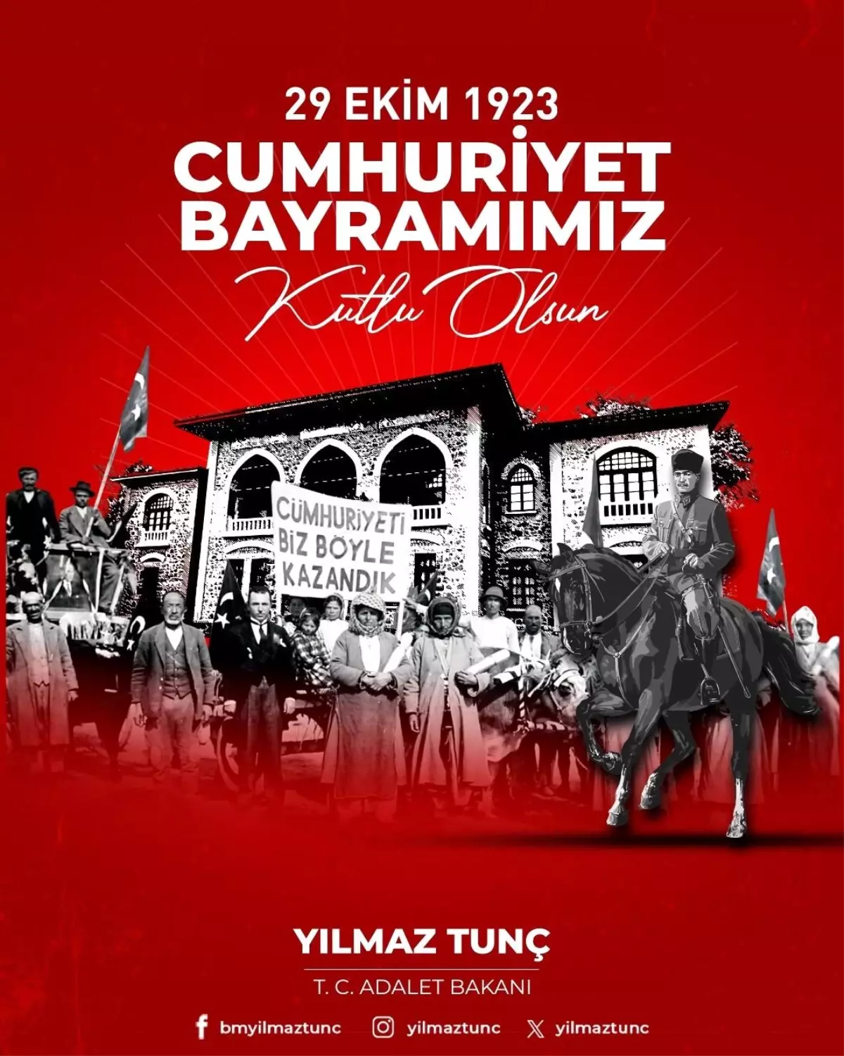 Bakan Tunç&apos;tan 29 Ekim Cumhuriyet Bayramı mesajı