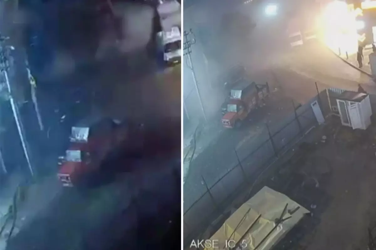 Gebze’de 7 katlı binanın çökme anı güvenlik kamerasında