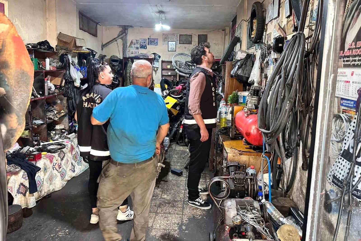 İskenderun'da Motosiklet Tamircilerine Denetim