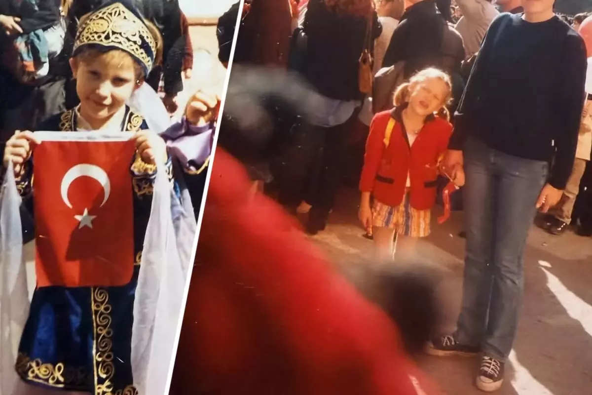 Onu şimdilerde bütün Türkiye tanıyor: 'Yaşasın Cumhuriyet' notuyla çocukluk fotoğraflarını paylaştı