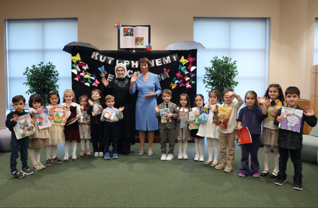 Emine Erdoğan, Almanya Başbakanı eşini Cumhurbaşkanlığı Millet Kütüphanesi'nde ağırladı 4 emine erdogan almanya basbakani esini 19203039 5044 m