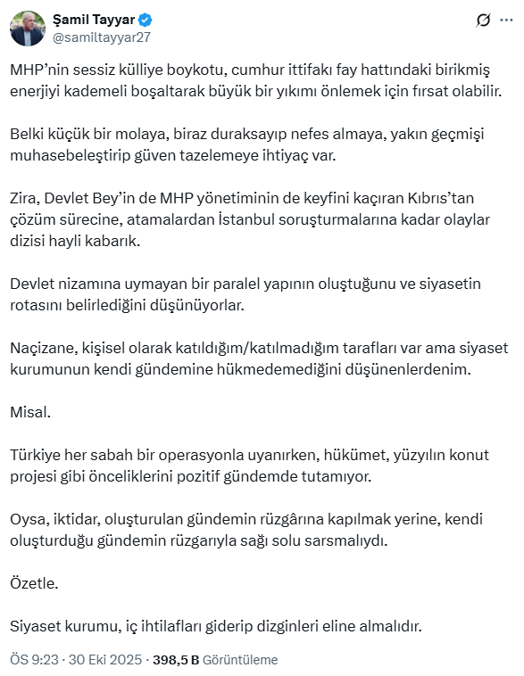 Bahçeli resepsiyona katılmadı, kulisler kaynıyor! AK Partili isimden dikkat çeken yorum 3 bahceli resepsiyona katilmadi kulisler kayniyor 19204073 9677 m