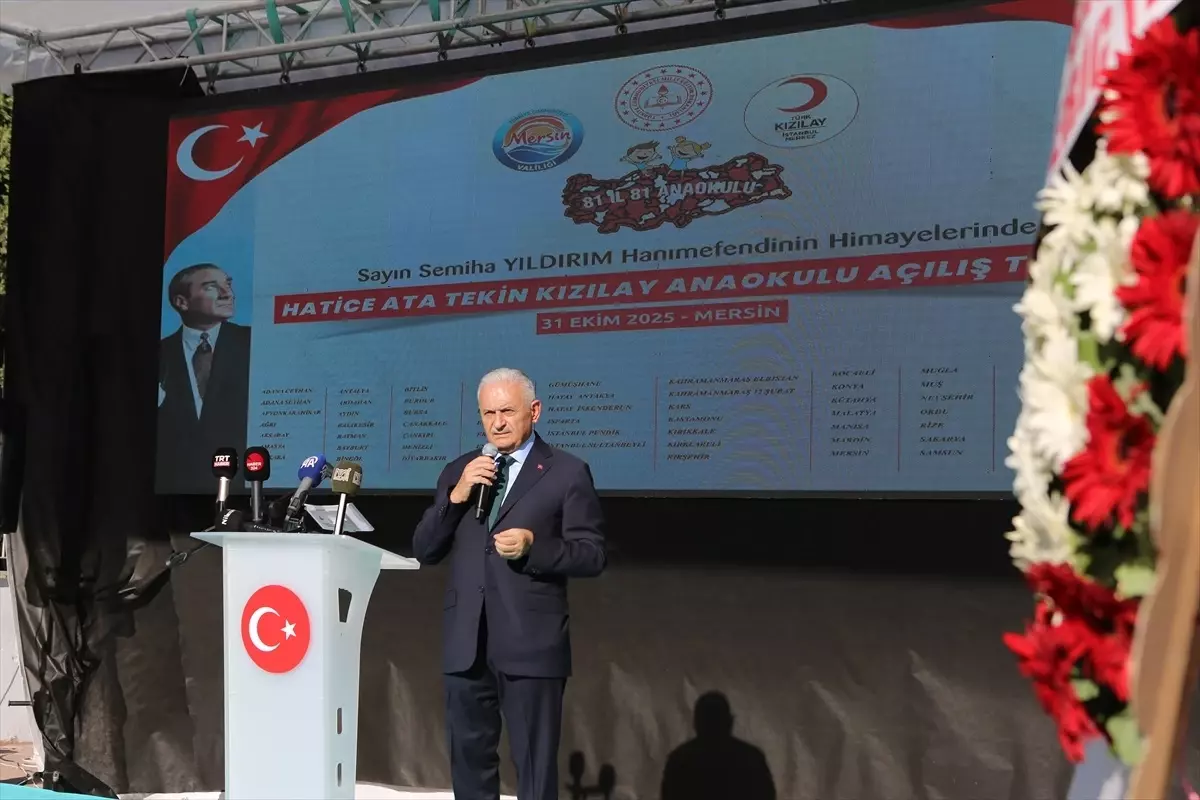 Mersin'de inşa edilen Hatice Ata Tekin Kızılay Anaokulu açıldı