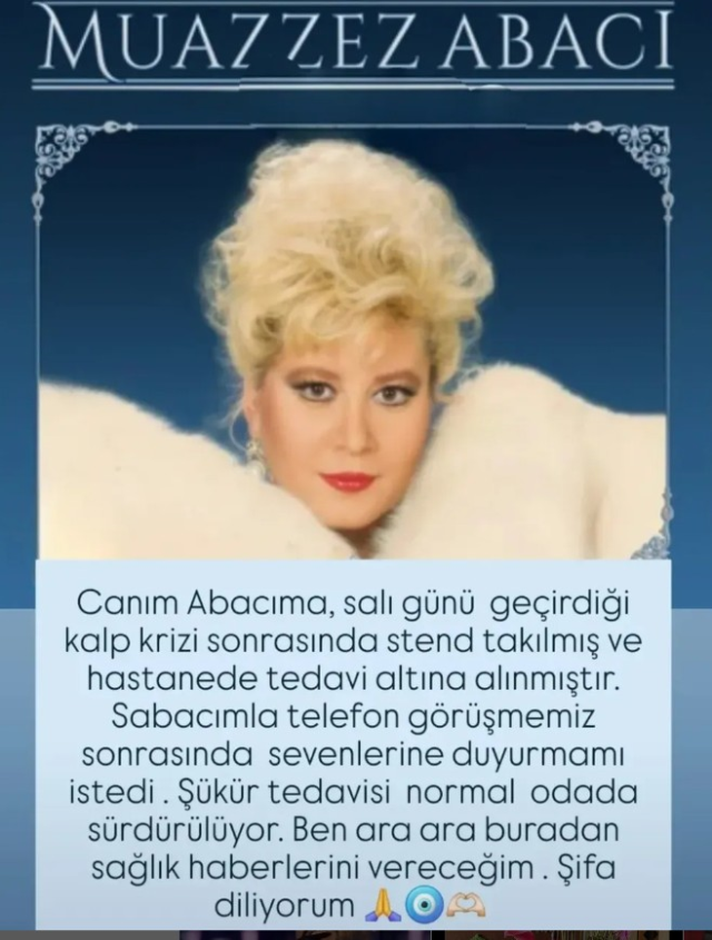 Muazzez Abacı suffered a heart attack! The famous artist underwent stent placement