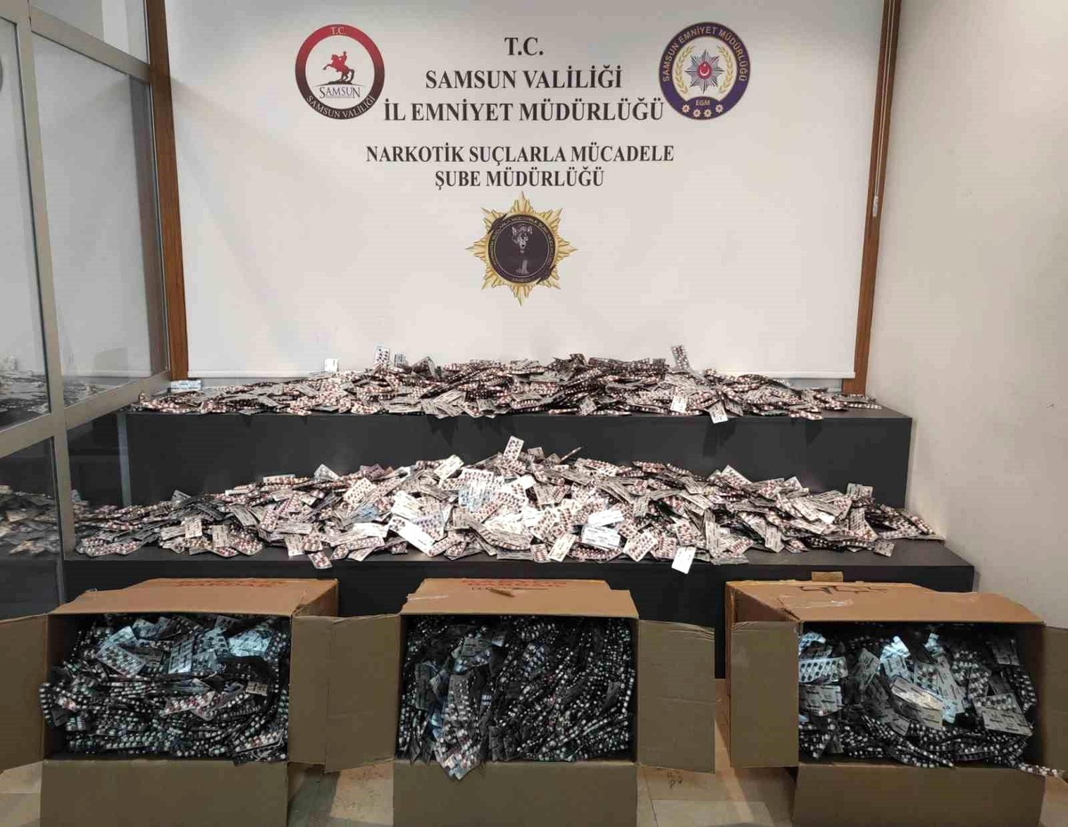 Samsun'da 110 Bin 600 Uyuşturucu Hap Ele Geçirildi
