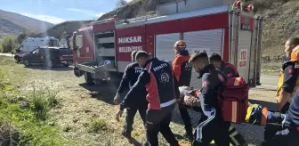 Tokat'ta Uçuruma Devrilen Araçta İki Kişi Yaralandı