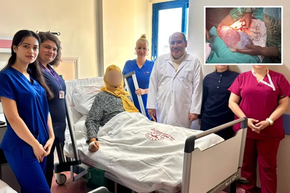 Ordu'da hastanın karnından 5 kiloluk kitle çıkarıldı