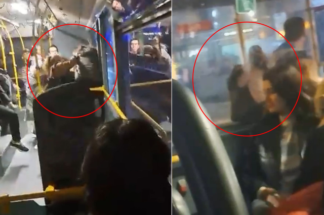 Bus seating fight! Two women fought