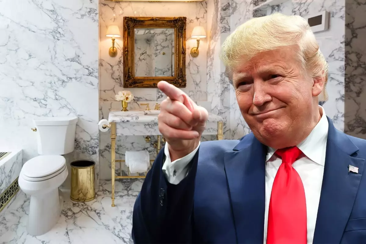 Trump Beyaz Saray'daki Lincoln Banyosu'nu yeniletti! Altın kaplama çöp kovası, musluk...