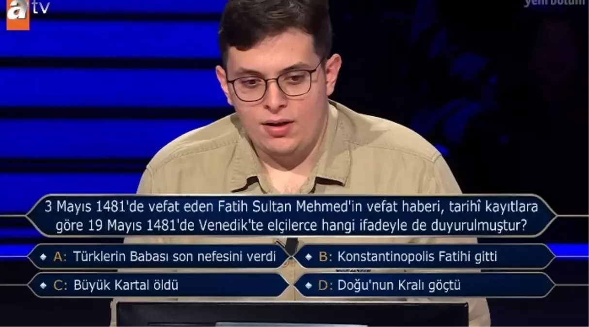 3 Mayıs 1481'de vefat eden Fatih Sultan Mehmed'in vefat haberi, tarihî kayıtlara göre 19 Mayıs 1481'de Ven...