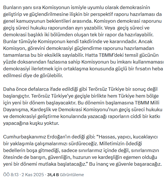 Cumhurbaşkanı Başdanışmanı Uçum: Komisyonun İmralı'da Öcalan'ı dinlemesi bekleniyor 5 cumhurbaskani basdanismani ucum komisyonun 19211364 3388 m