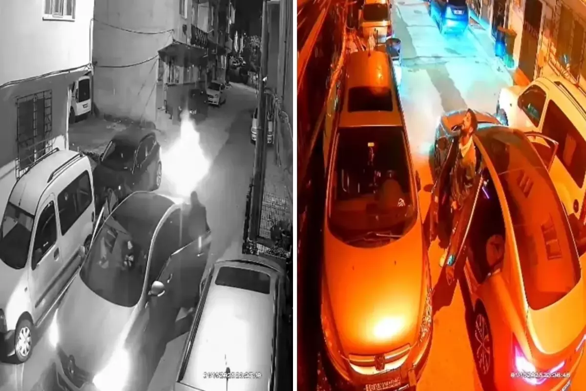 Sokak ortasında havai fişek terörü! O anlar kameralarda