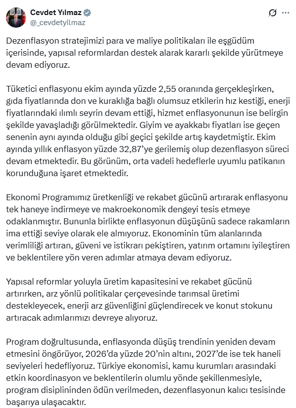 cumhurbaskani yardimcisi yilmaz enflasyonda 2026 19214030 7326 m