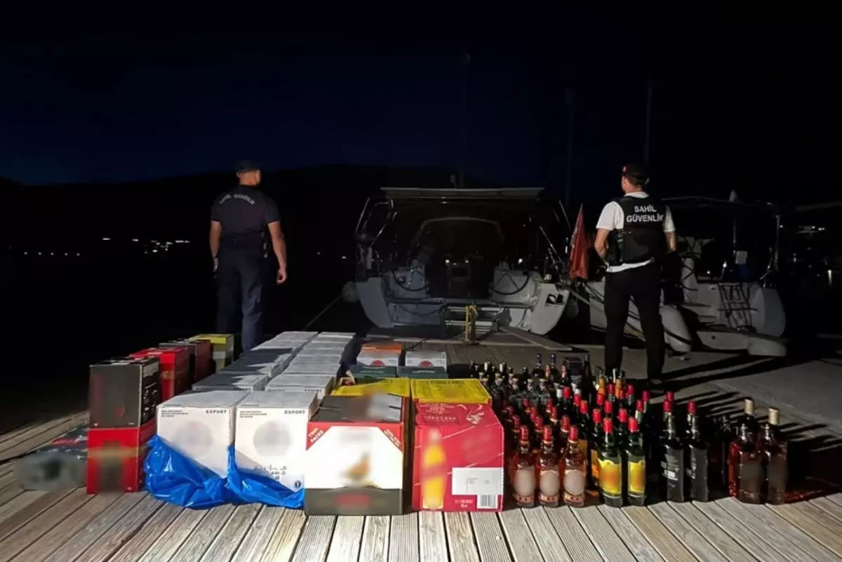Marmaris'te Kaçak İçki, Uyuşturucu ve Silah Operasyonu