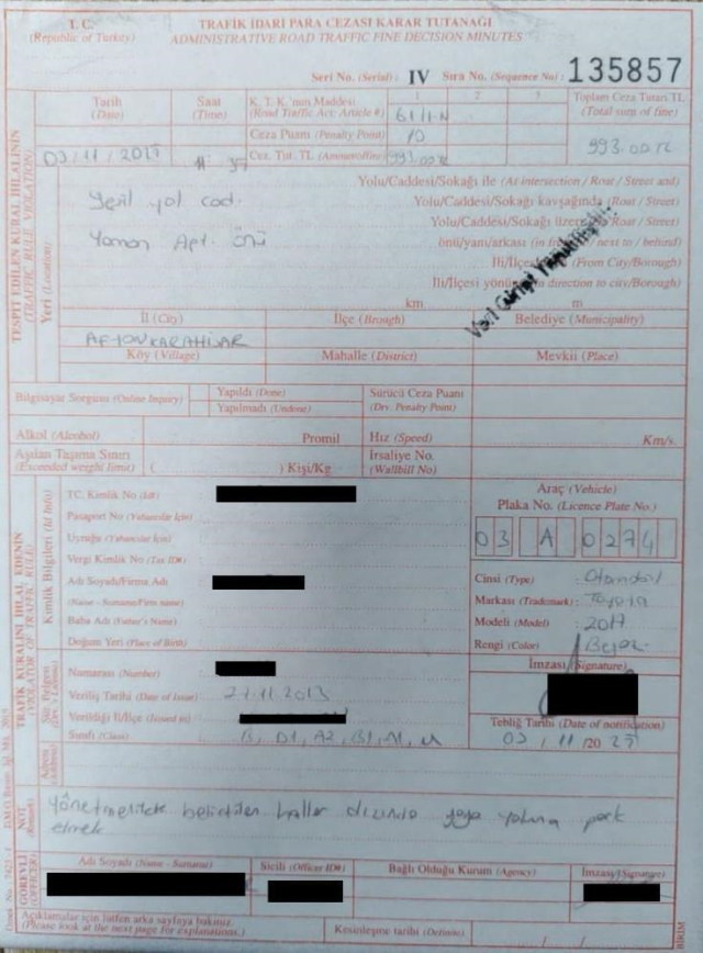 vatandas ihbar etti ekip otosunu ceza kesildi 19214851 4224 m