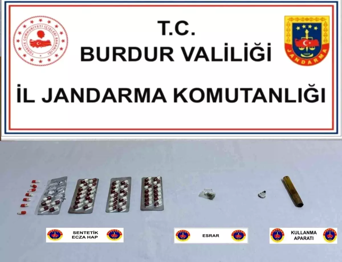 Burdur'da Jandarma Narkotik Operasyonu: 3 Gözaltı