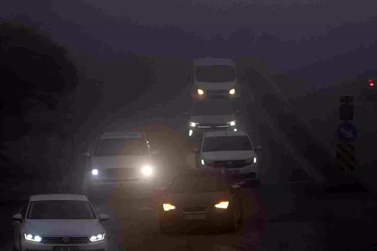 Edirne'de Yoğun Sis Görüş Mesafesini 50 Metreye Düşürdü