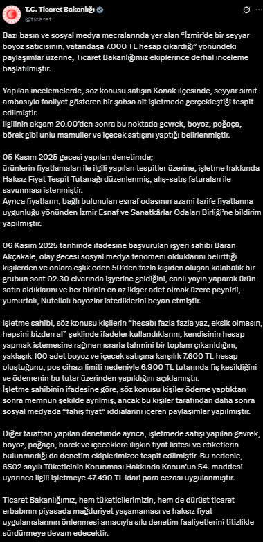 7 bin TL'lik hesap pahalıya patladı! Fenomen boyozcuya rekor ceza 6 7 bin tl lik hesap pahaliya patladi fenomen 19226906 5582 m