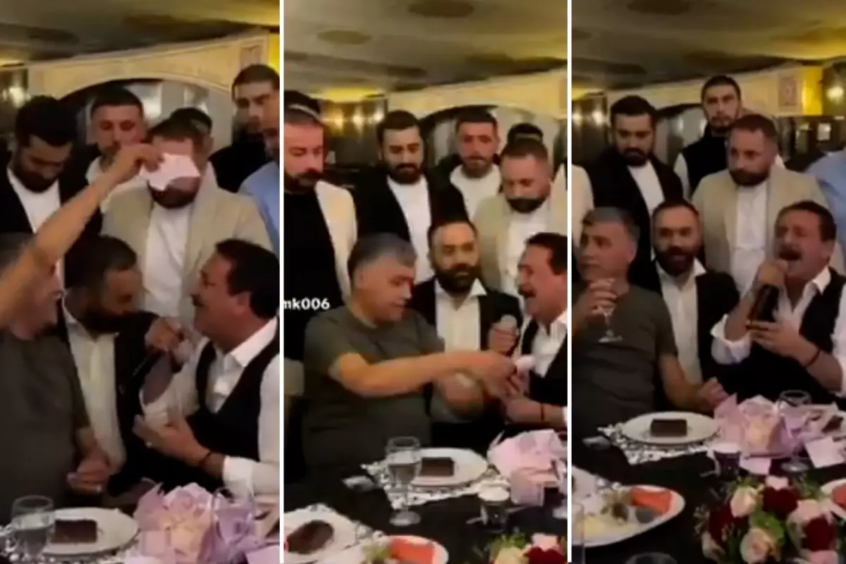 MHP Ankara İl Başkanı, Latif Doğan'ın başından aşağı desteyle para yağdırdı