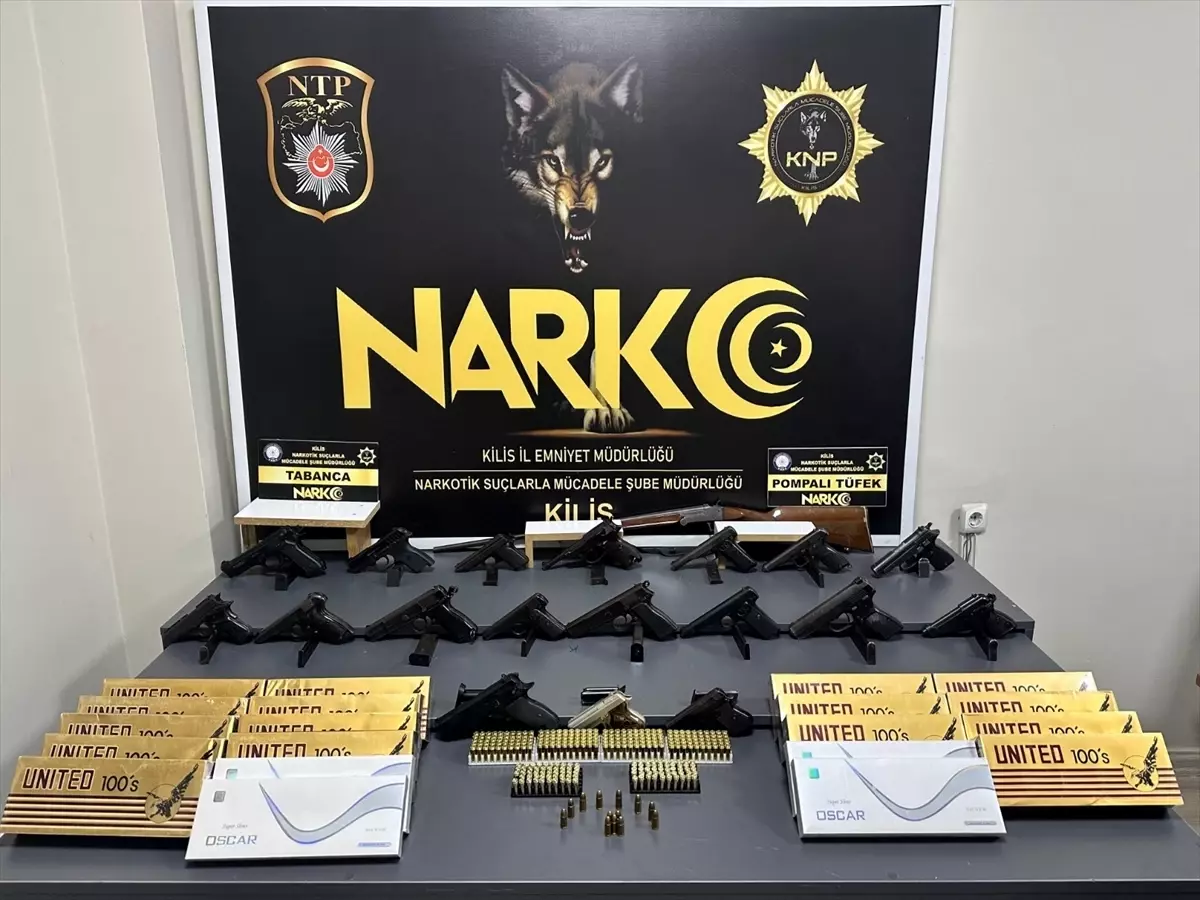 Kilis'te Silah Kaçakçılığı Operasyonu: 5 Gözaltı, 1 Tutuklama