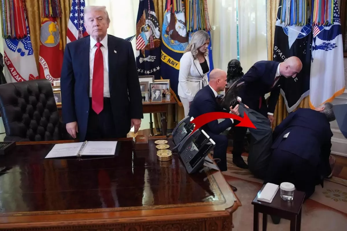 Trump'ın basın toplantısında korku dolu anlar! İlk müdahaleyi Mehmet Öz yaptı