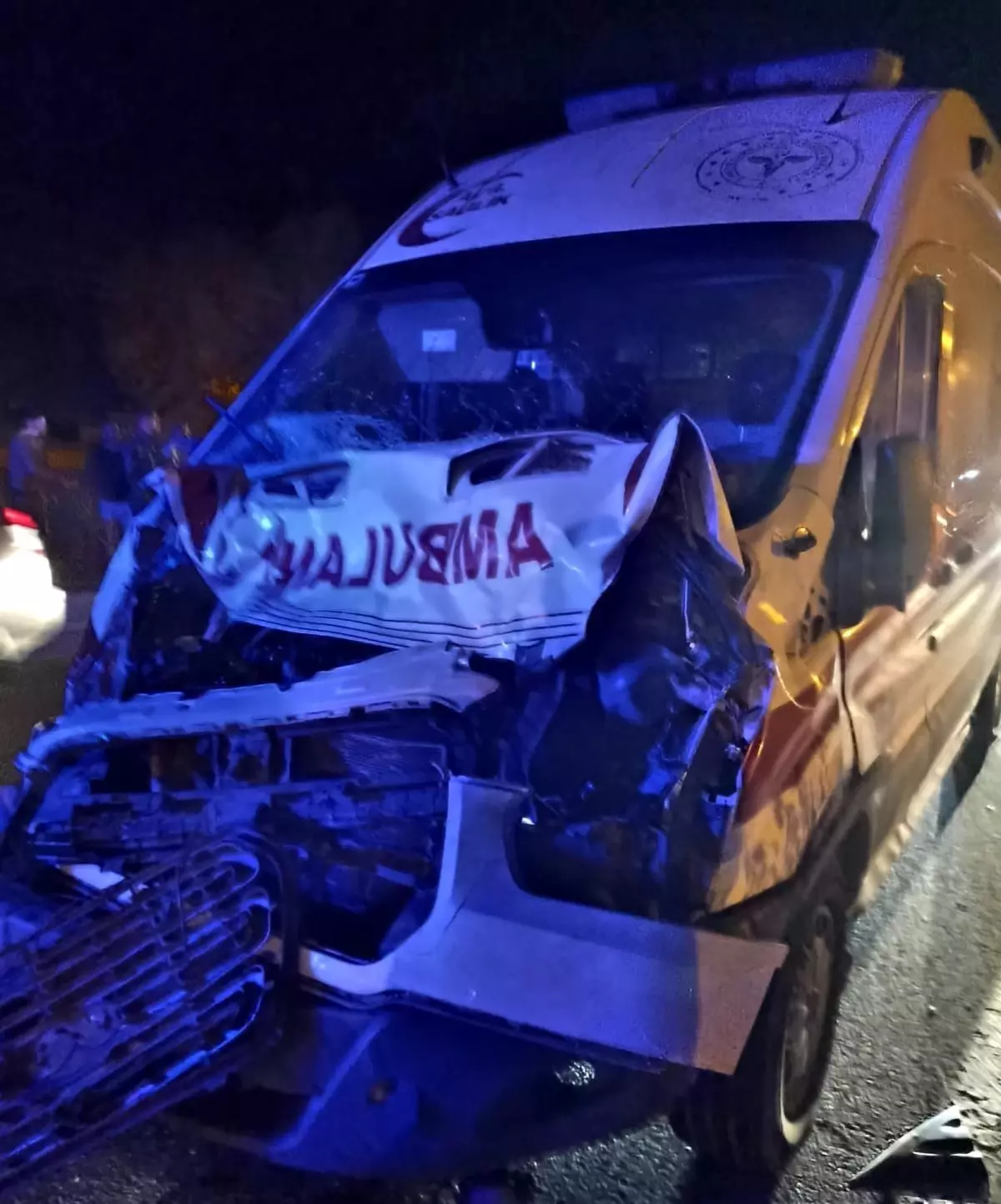 Ambulans Mandaya Çarptı: Hasta Başka Ambulansla Nakledildi