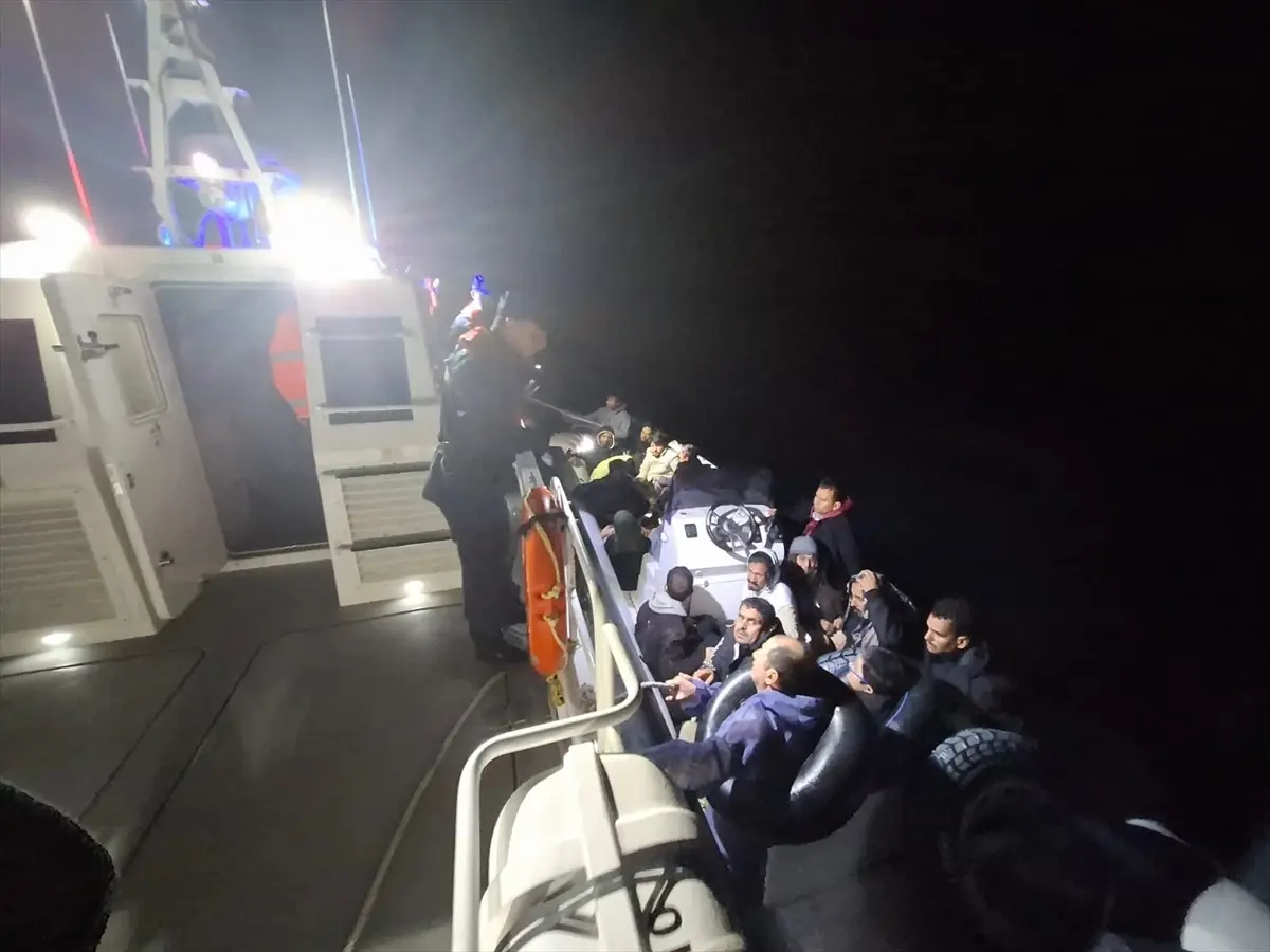 Muğla'da Düzensiz Göçmen Kurtarma Operasyonu