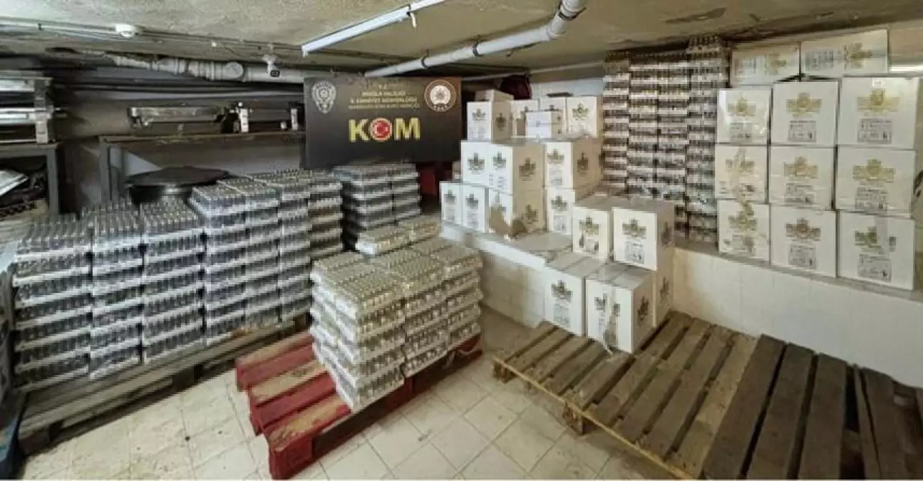 Muğla'da Kaçak İçki Operasyonu: 1155 Litre Ele Geçirildi