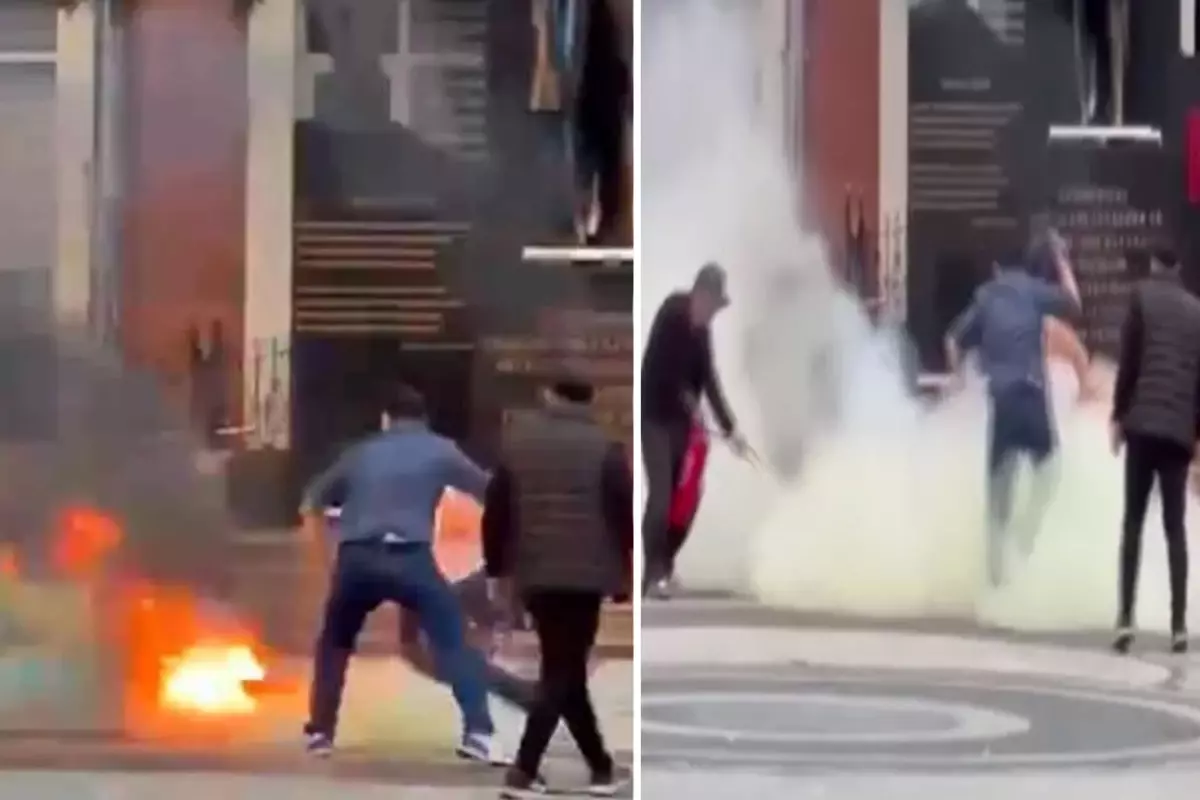 Dehşet anları! Kaymakamlığın önüne geldi, kendini ateşe verdi