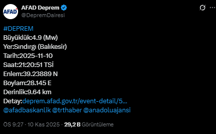 balikesir de 4 9 buyuklugunde bir deprem daha 19240109 4877 m