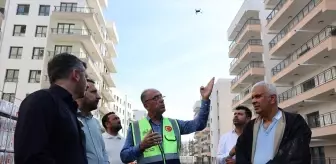 Antakya Belediye Başkanı Yapar, inşası süren deprem konutlarını inceledi